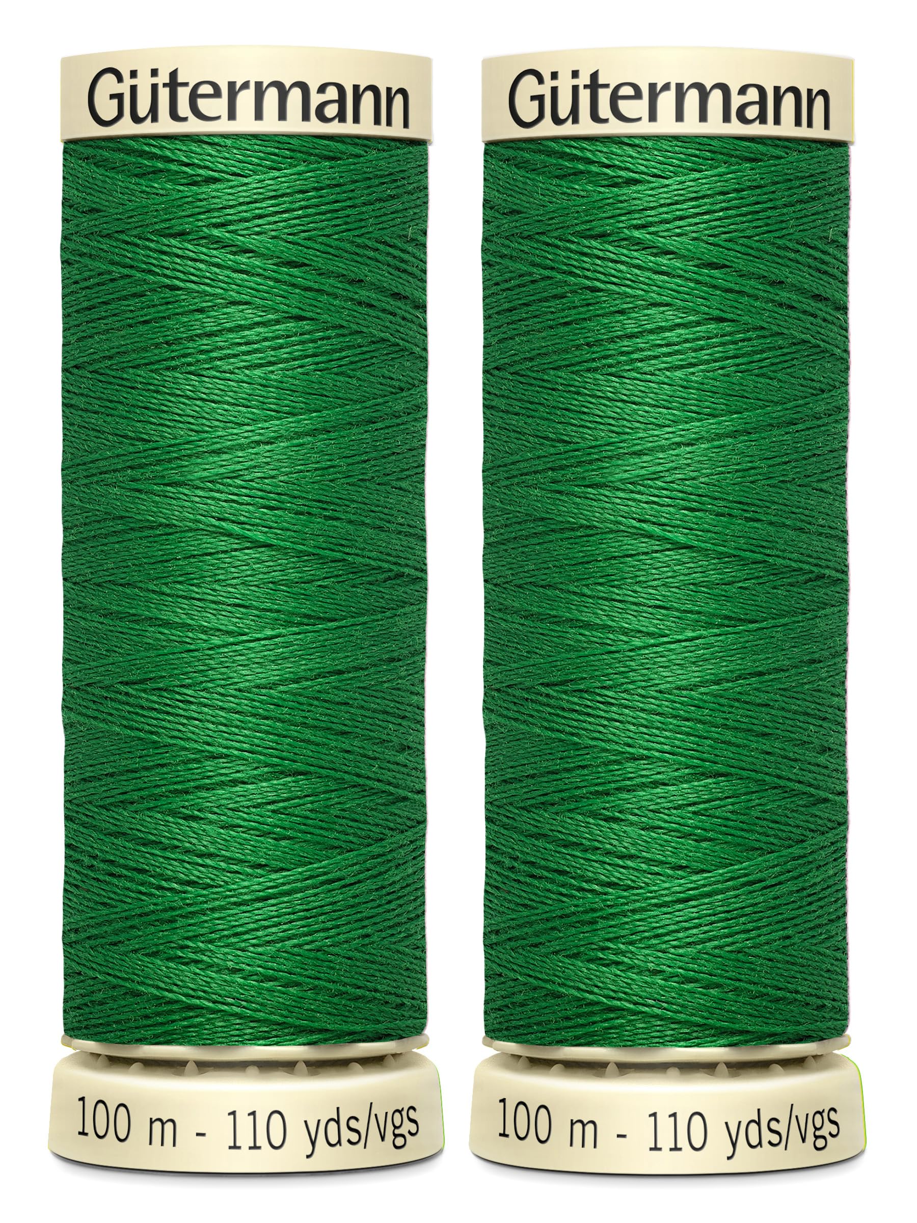 2X 100m Gutermann Sew-All Polyester Thread for Hand or Machine Sewing, Lucky Green 396 – Bundled by GetInStyle Shop