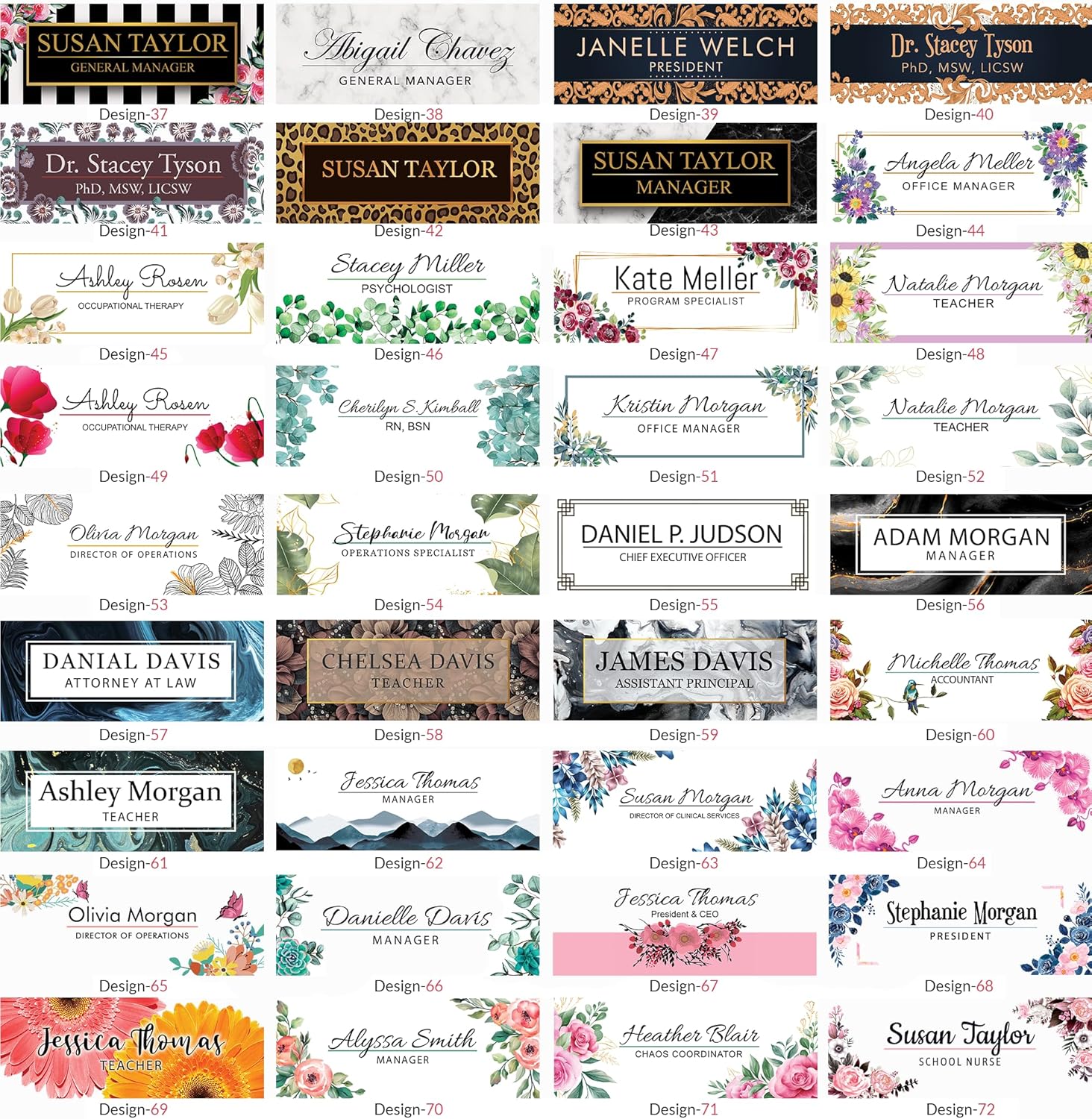 ARTBLOX | Office Personalized Name Plate Men Board Design On Clear Acrylic Glass for Desk with Business Card Holder - Image 6