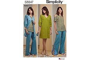 Simplicity Sewing Pattern R10139 / S8847 - Misses'/Miss Petite Tunic, Dress or Jacket, and Pants