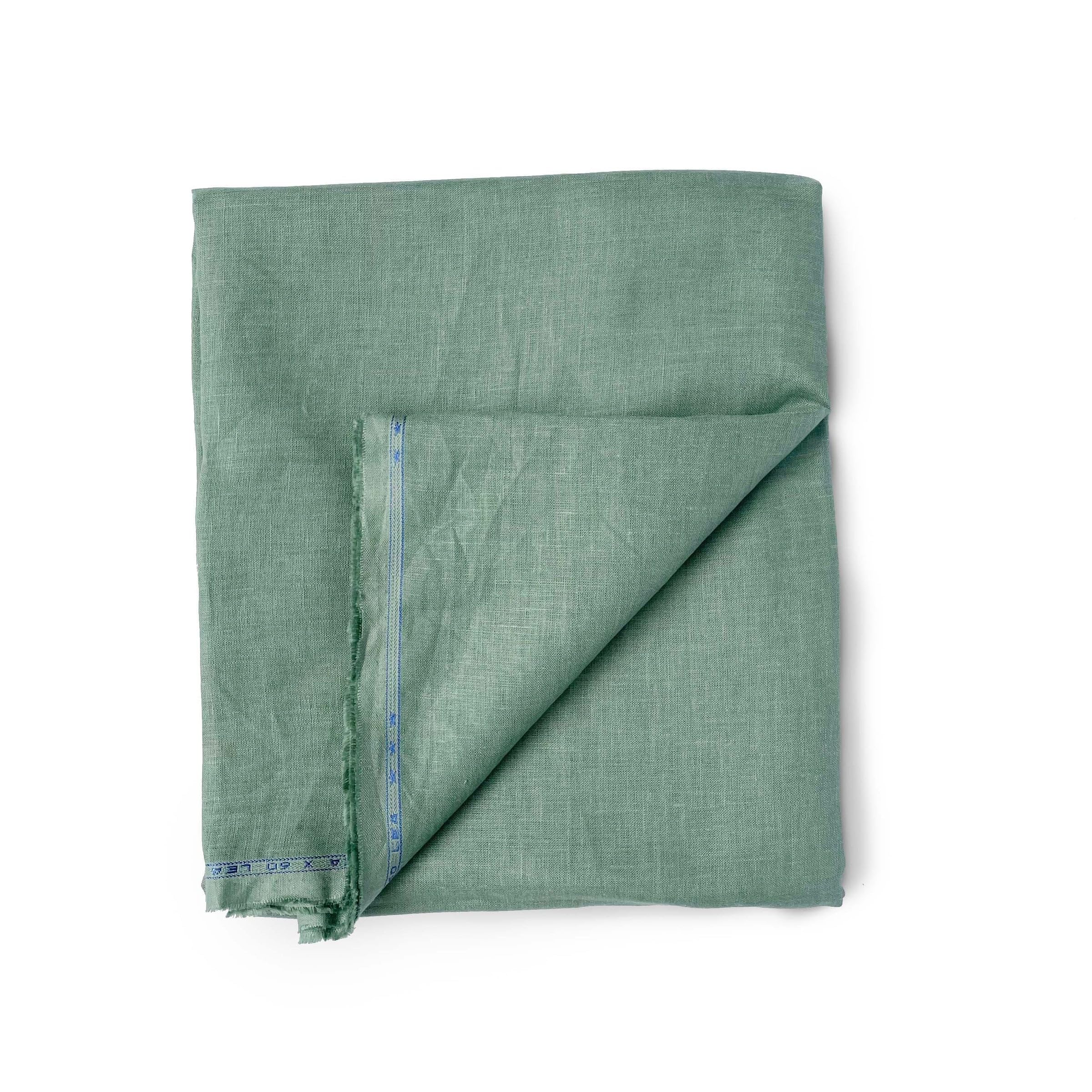 Nerbudda Natural 60 Lea Pure Linen Shirting Fabric, Mint Green, Unstitched-picture-46
