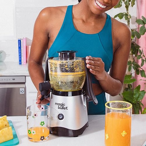Miniatura 9 de magic bullet Mini exprimidor (renovado), sin taza, plateado y negro