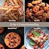 Ninja CRISPi PRO XL Glass Air Fryer, 5 Preset Cooking Functions, Includes 5.7L and 2.3L CleanCrisp Glassware Cooking Containers and Storage Lids, Stone Gold AS090UKSD