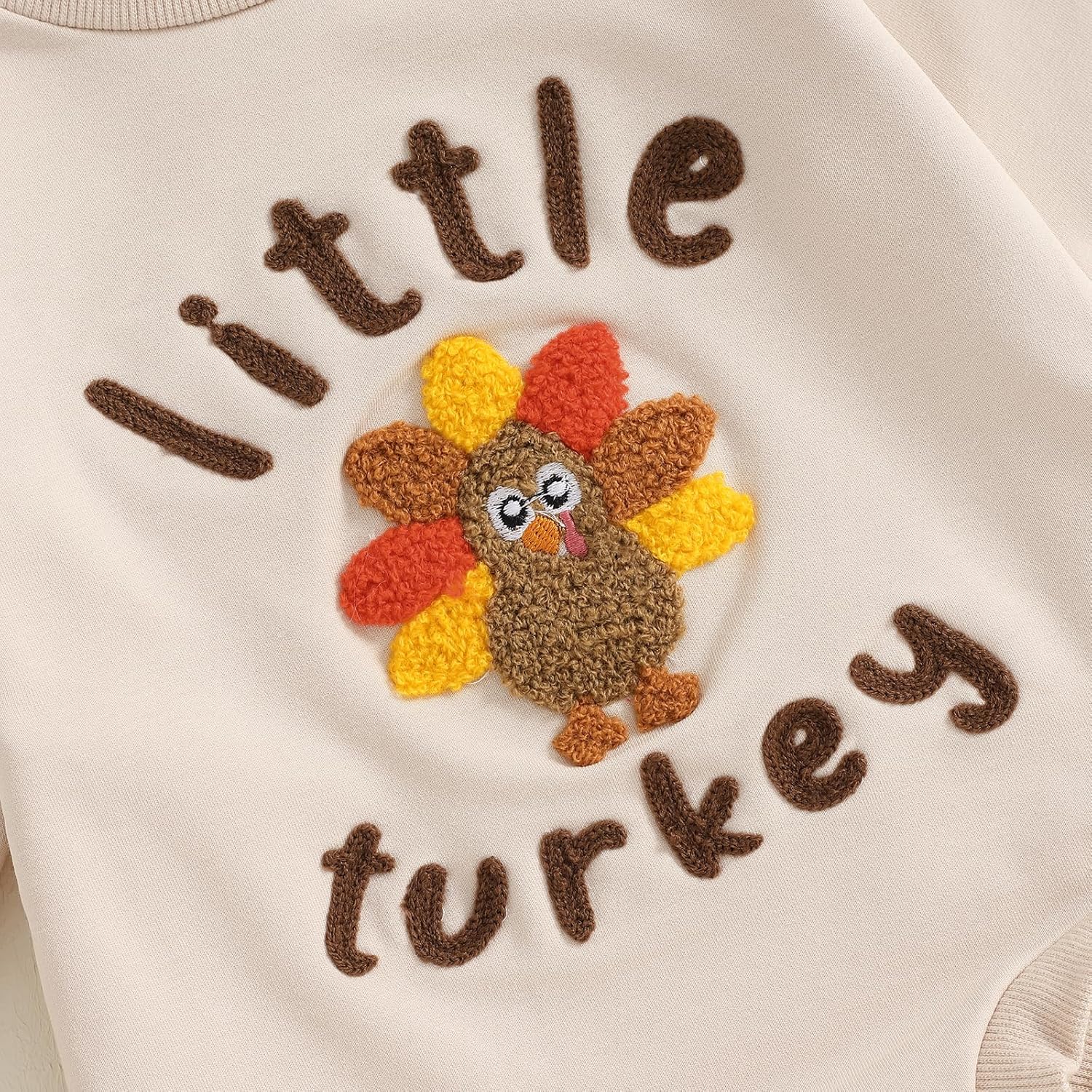 FYBITBO Newborn Thanksgiving Outfit Girl Boy Little Turkey Romper Bubble Long Sleeve Onesie Fall Thanksgiving Baby Clothes - Image 5