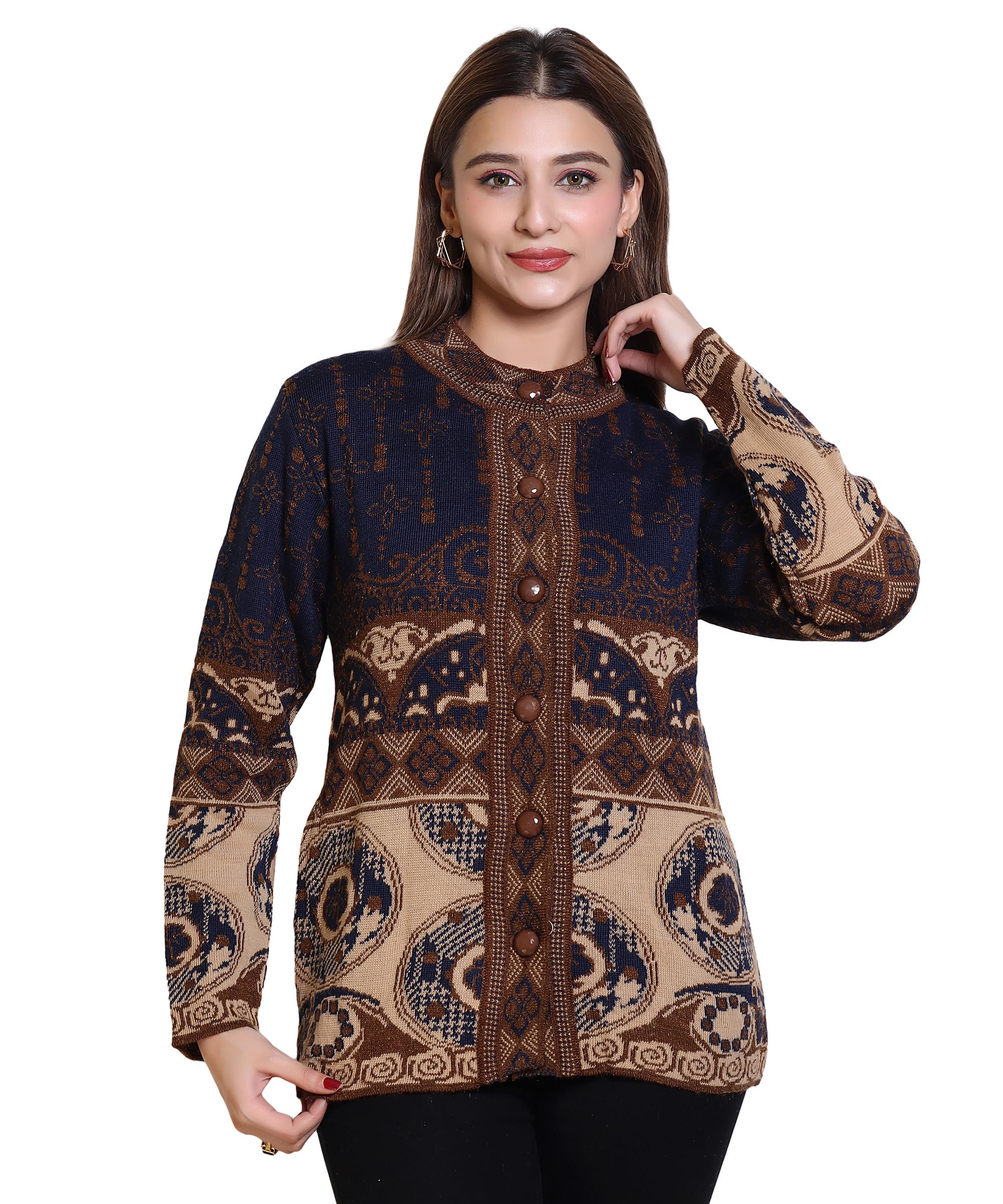 GRANDLINE Winter WEAR Lady Cardigan with Multicolor Design for Casual WEAR-image-34