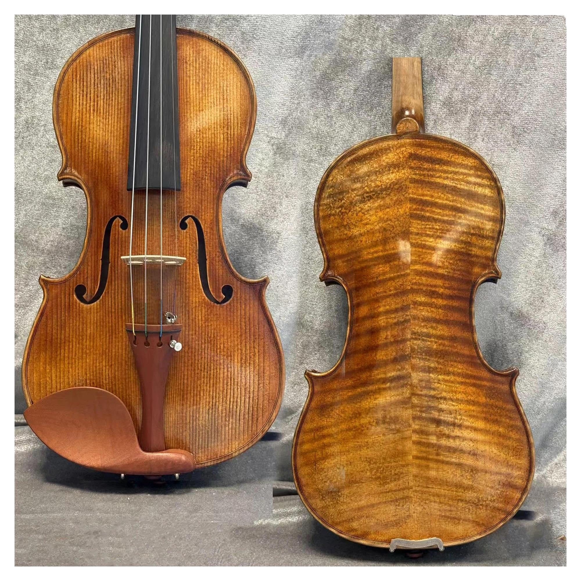 Praktische Violine 4/4 Violine Geflammtem Ahorn