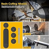 Vista 5 de Juego de 44 ruedas de corte negras compatibles con plástico para herramienta giratoria, hojas de sierra circular HSS 6 piezas, discos de corte