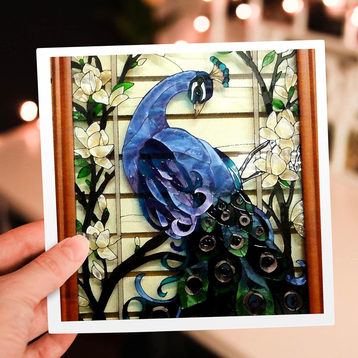 3dRose Peacock Proud - Greeting Cards, 6 x 6 inches, set of 12 (gc_25288_2)
