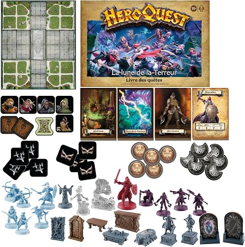 Avalon Hill HeroQuest, Moon of Terror Quest Pack, HeroQuest Game System Required, Role Playing Games for 2-5 Players, Ages 14, Green, Blue and White - 4