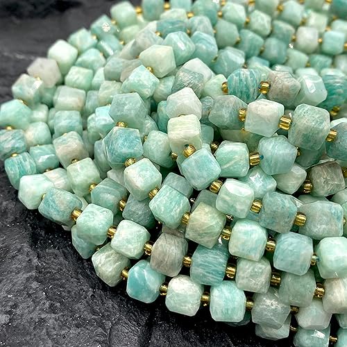 Miniatura 2 de ABCGEMS - Cuentas de cuarzo sanguíneo brasileño (una técnica de corte revolucionaria aporta un aspecto más dinámico a un cubo tradicional), piedra