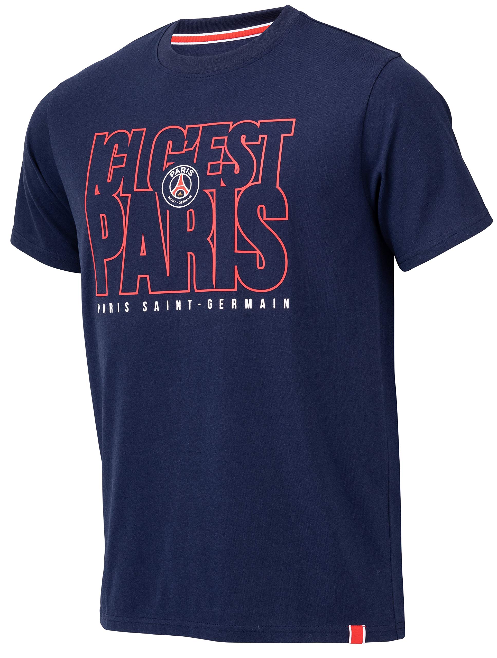 T-Shirt Officiel PSG Paris Saint Germain - 100% Coton - Tailles S-XXL Adultes Et Enfants