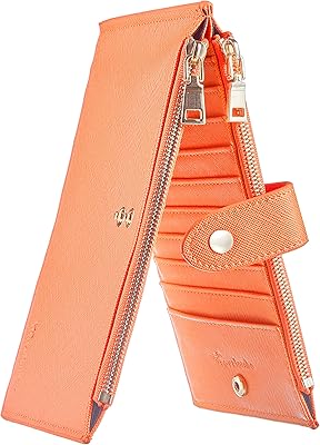 Travelambo Womens Wallet RFID Blocking Bifold Multi Card Case Wallet with Zipper Pocket