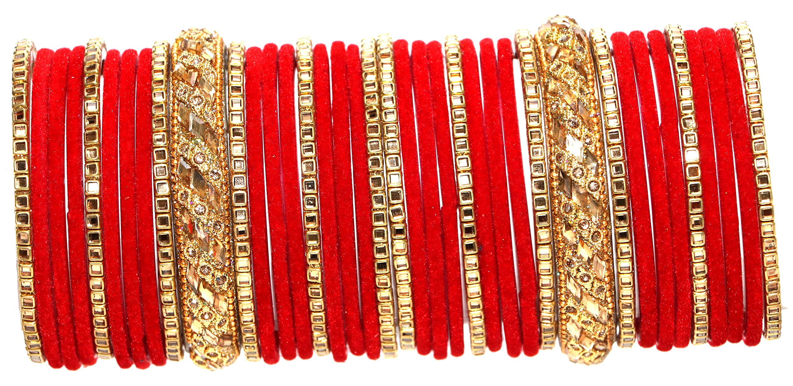 KUND KUND ENTERPRISES Glass Bangles Chuda Set Wedding & All Occasion Girls,Women (Pack Of 38) (2.4, RED) (B0CL9YZBKX) Amazon Price History, Amazon Price Tracker
