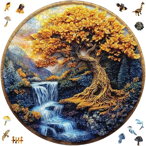 Qiuenisray Rompecabezas de madera para adultos, rompecabezas de 200 piezas con forma única certificada FSC, regalo creativo de madera para adultos,
