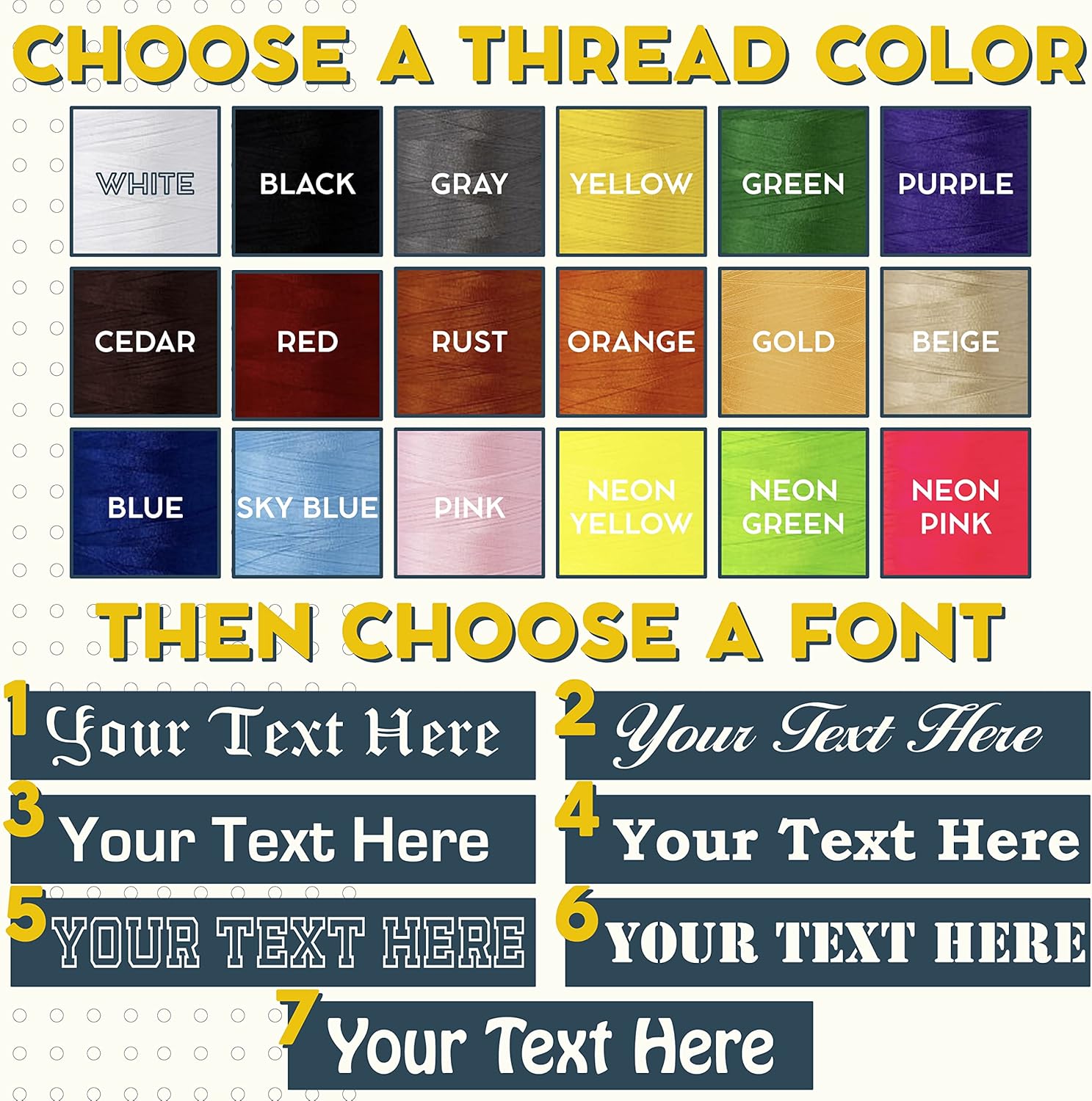 Custom Embroidered Baseball Cap for Men, Women - Your Text or Initials - 24 Cap Colors, 18 Thread Colors - Personalized Gifts - Image 3