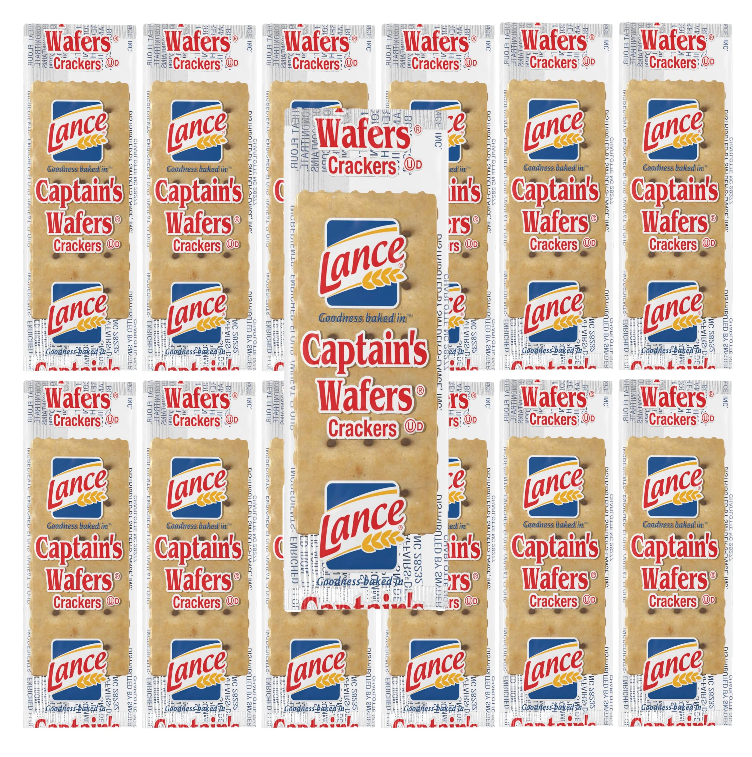BAY AREA MARKETPLACELance Captain's Wafers Crackers, Two (2) Crackers per Pouch, Pack of 50