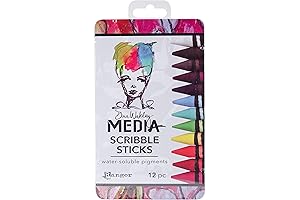 Ranger MDA54733 Dina Wakley Media Scribble Sticks 12-Pack