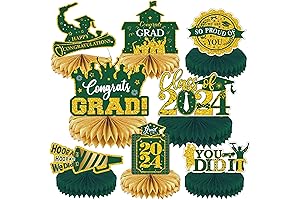2023 Graduation Decorations Green and Gold Grad Party Supplies Table Centerpieces Favors