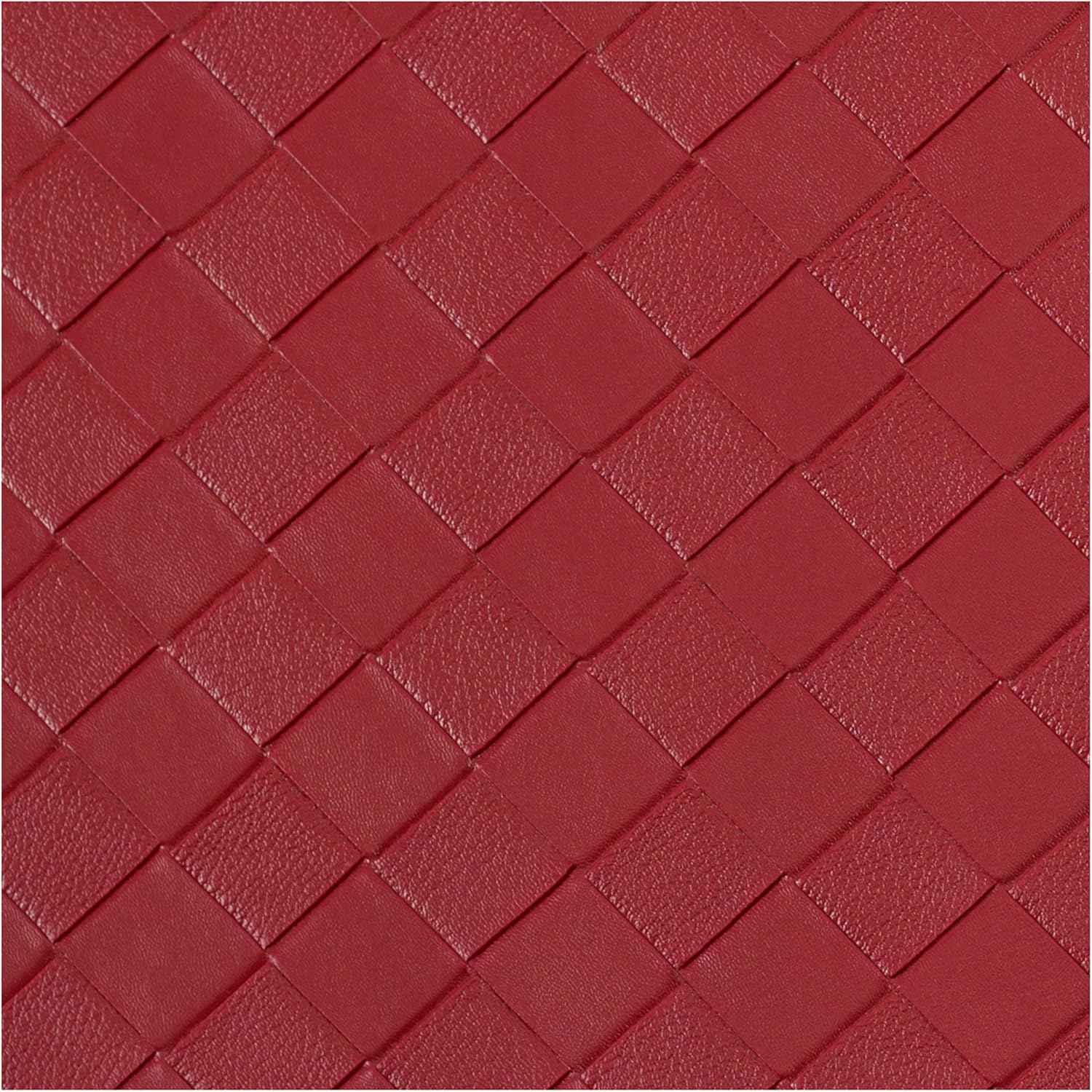 Chef Gear – Anti-Fatigue Kitchen Mat, Basketweave Design, Cushioned Comfort Chef Mat, Standing Relief & Support, Skid-Resistant, Measures 18" x 30", Red