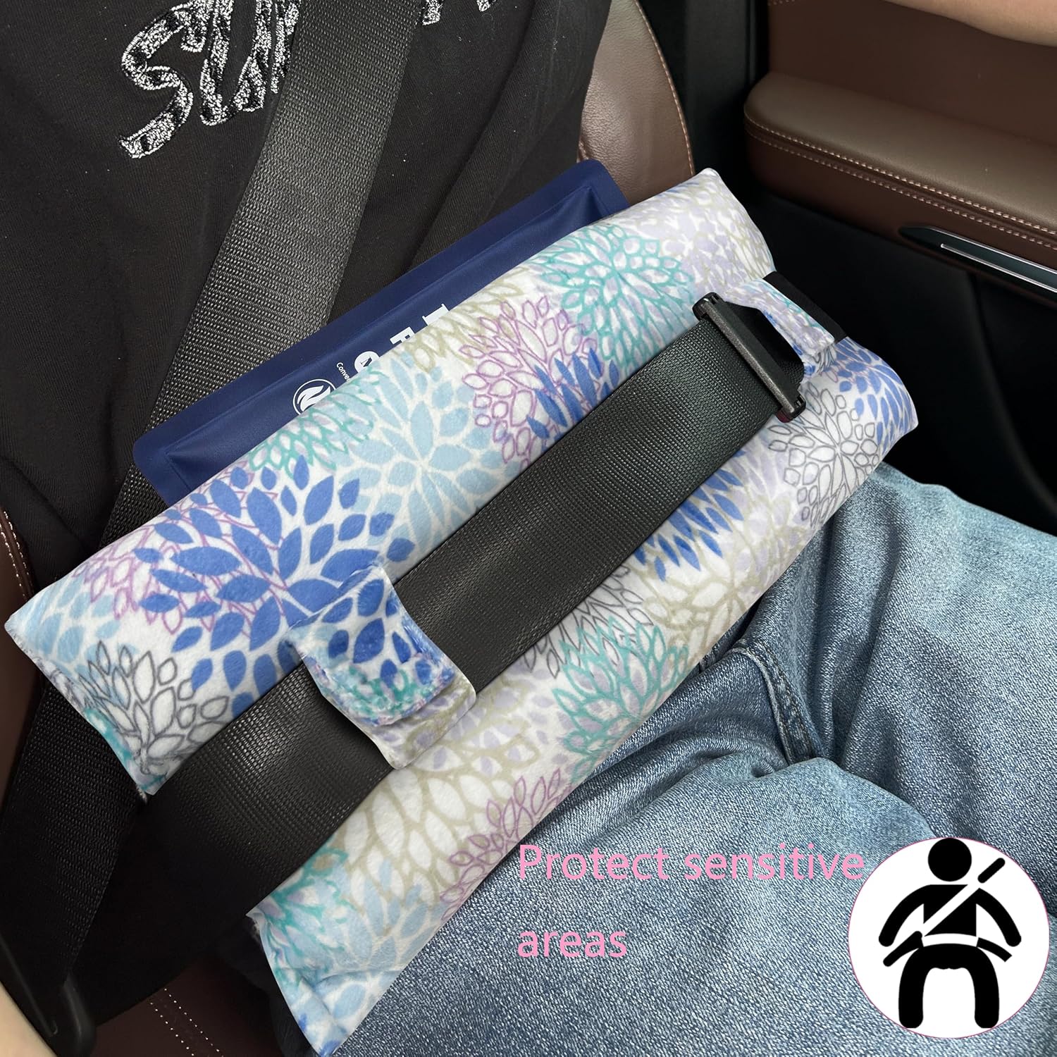 Mastectomy Pillow,Post Heart Surgery Seatbelt Pillow,hysterectomy recovery,c section Recovery,Insert Icebags Pockets chemo port pillow,Pacemaker Seatbelt Protection,Great Breast Cancer Gifts for Women
