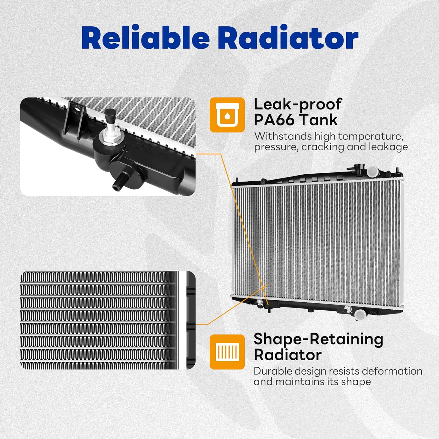 Complete Radiator, Compatible with 1998-2015 Frontier 2.4L 1999-2004 Frontier 3.3L 2000-2004 Xterra 2.4L/3.3L