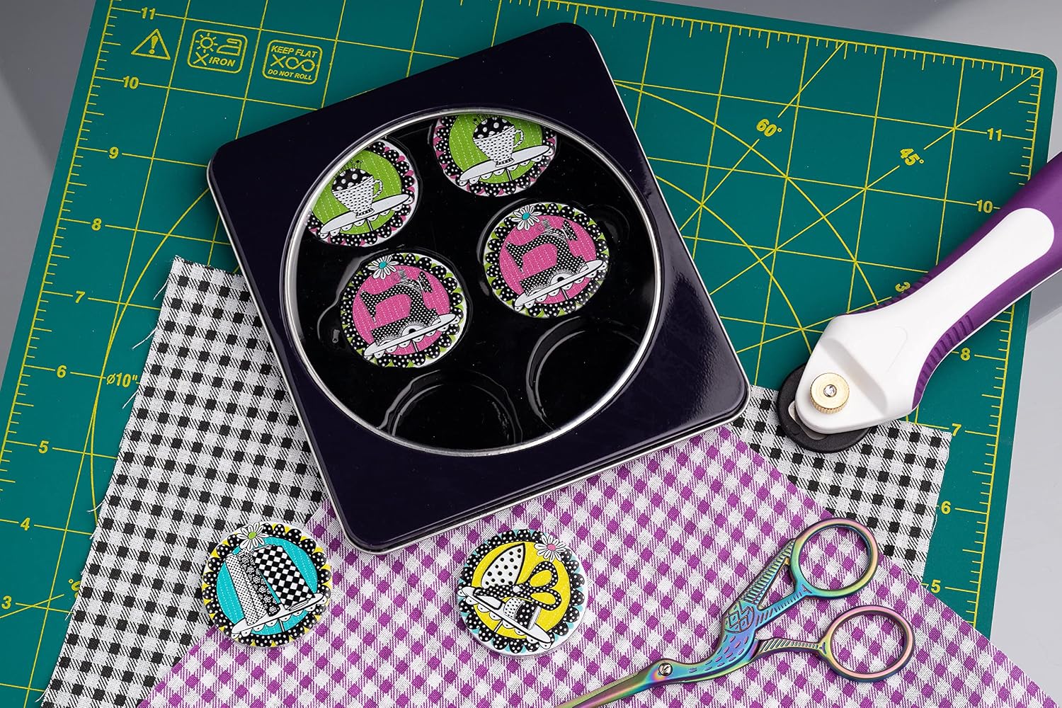 The Quilted Bear Pattern Weights - Multiple Designs of Scratch Resistant Paper Weights/Pattern Weights for Sewing or Cutting Fabric