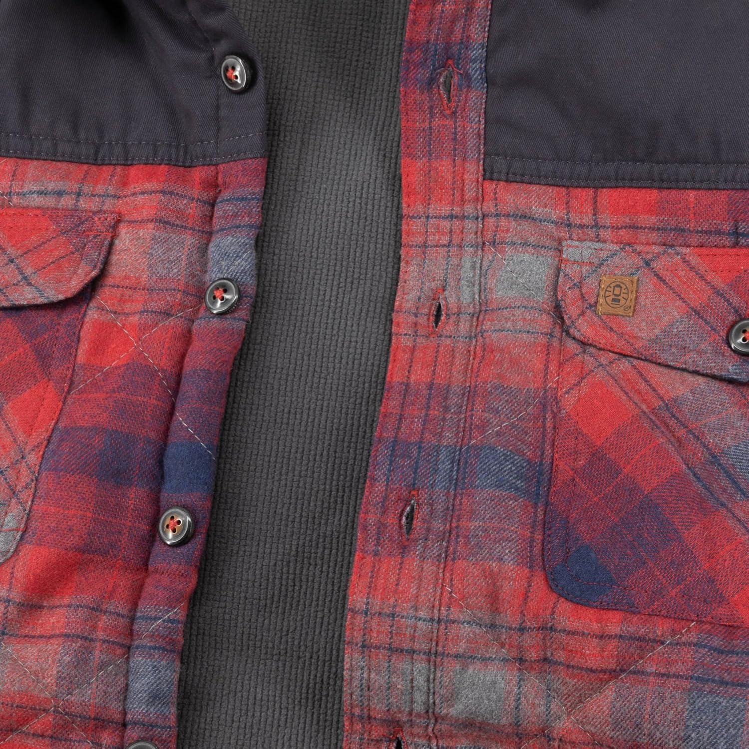 Coleman Diamond Quilted Flannel Shirt Jacket - Mens Plaid Flannel Winter Jacket for Outdoor Hiking, Camping, and Hunting - Image 7