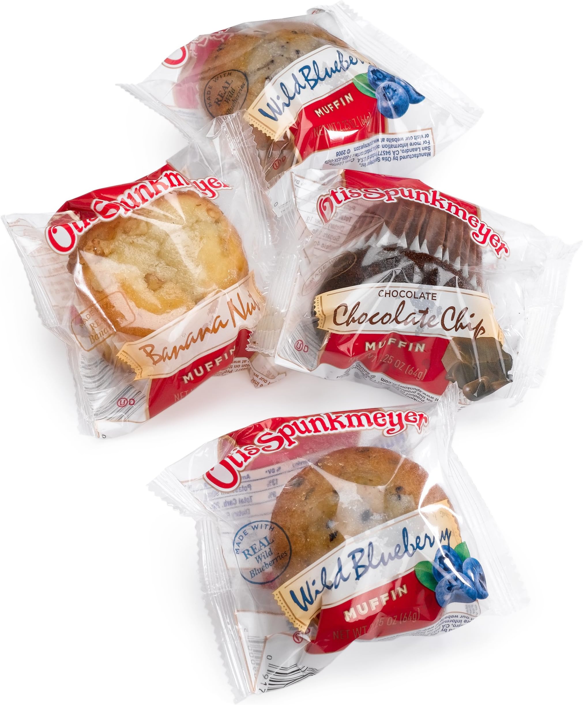Otis Spunkmeyer Muffin Variety Pack, 96-Count Indivitually Wrapped Muffins