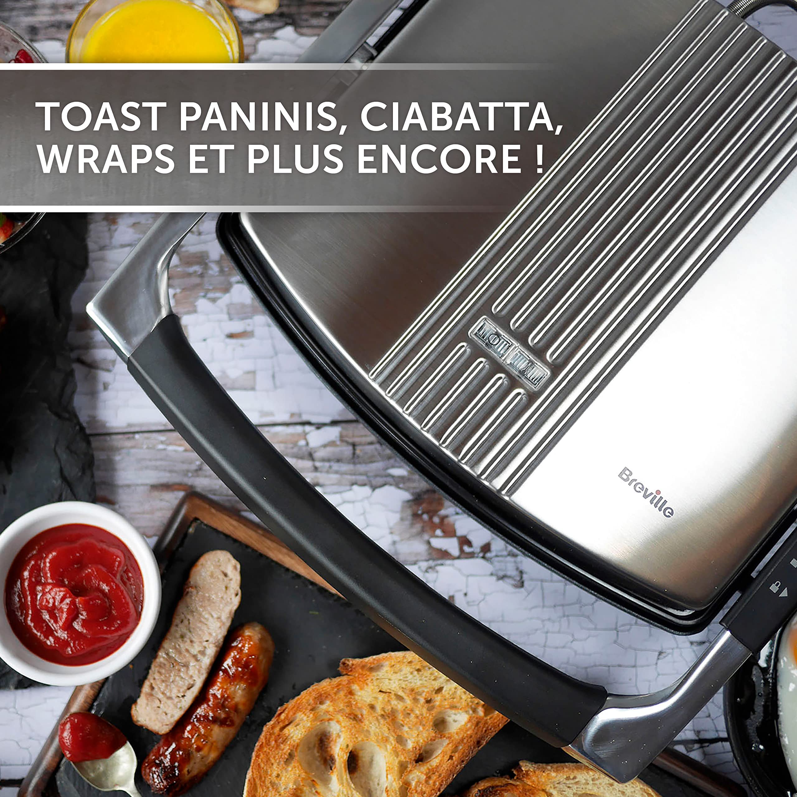 Image secondaire de Grille-Pain Sandwich Breville 4 Tranches en Acier Inoxydable