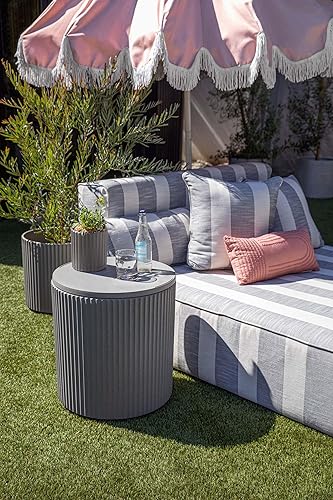 Miniatura 53 de Veradek Mesa auxiliar refrigerante - 2 en 1 - Diseñada para su uso como mesa auxiliar al aire libre, decoración de patio y baúl de hielo Arena