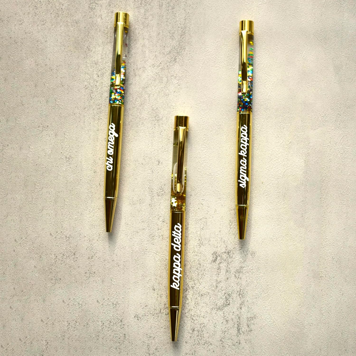 Alpha Phi Sorority Glitter Pen Set
