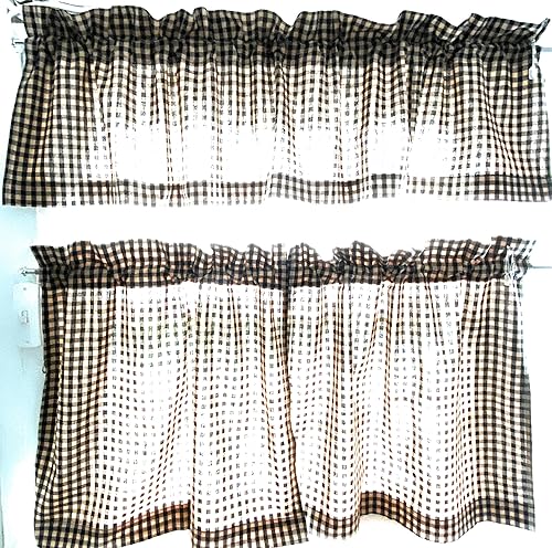 Miniatura 4 de Cafe Curtains & Valances (Red & Black Valances)