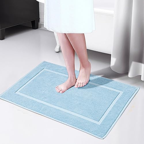 Vista 147 de HILLFAIR Juego de 12 toallas de algodón de 21.16 oz/m², 2 toallas de baño, 4 toallas de mano, 6 toallas de baño, toallas absorbentes de algodón Azul
