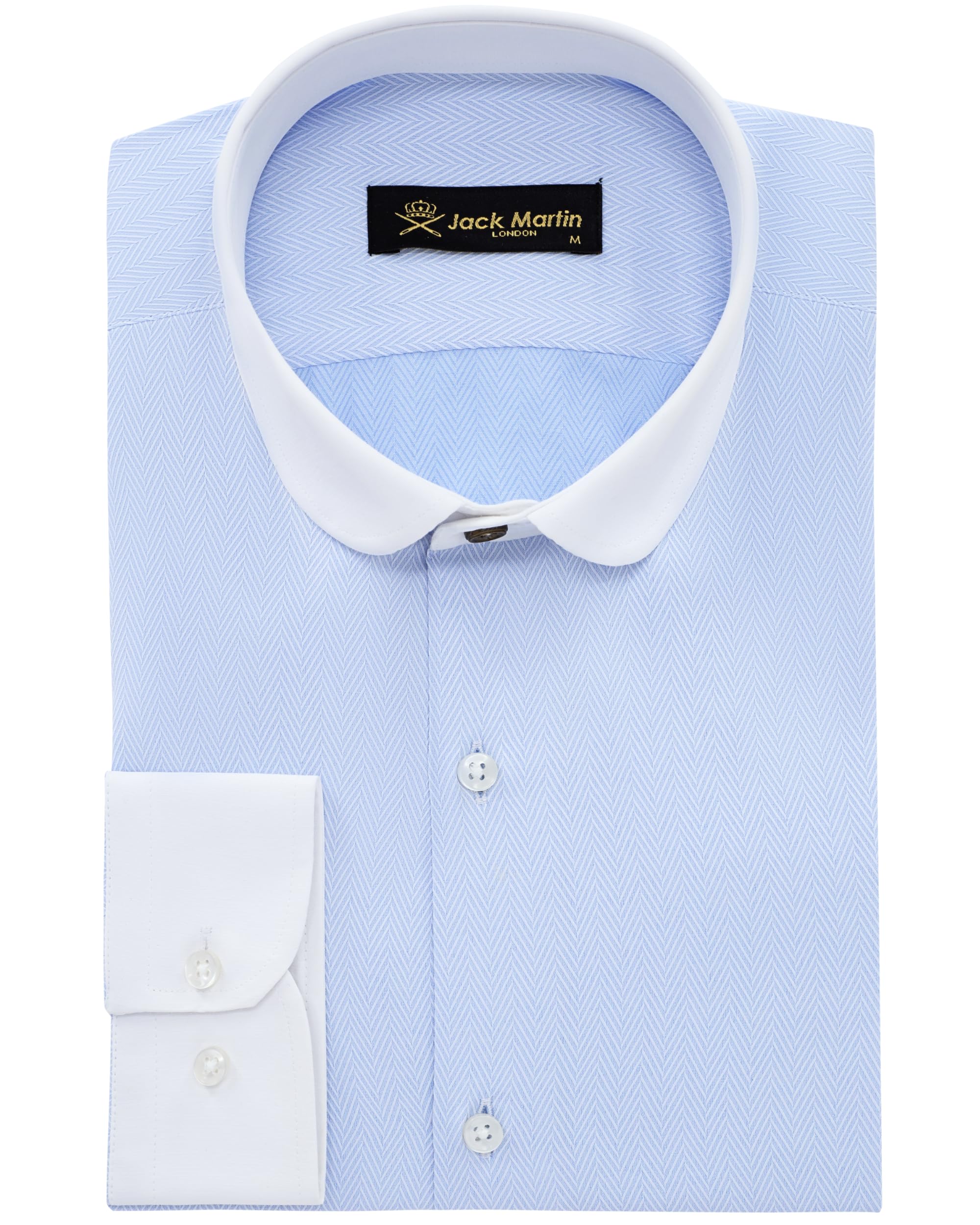 Jack Martin London Shirt with round collar for men, slim fit business shirts and casual shirts with round collar, shirt in retro style