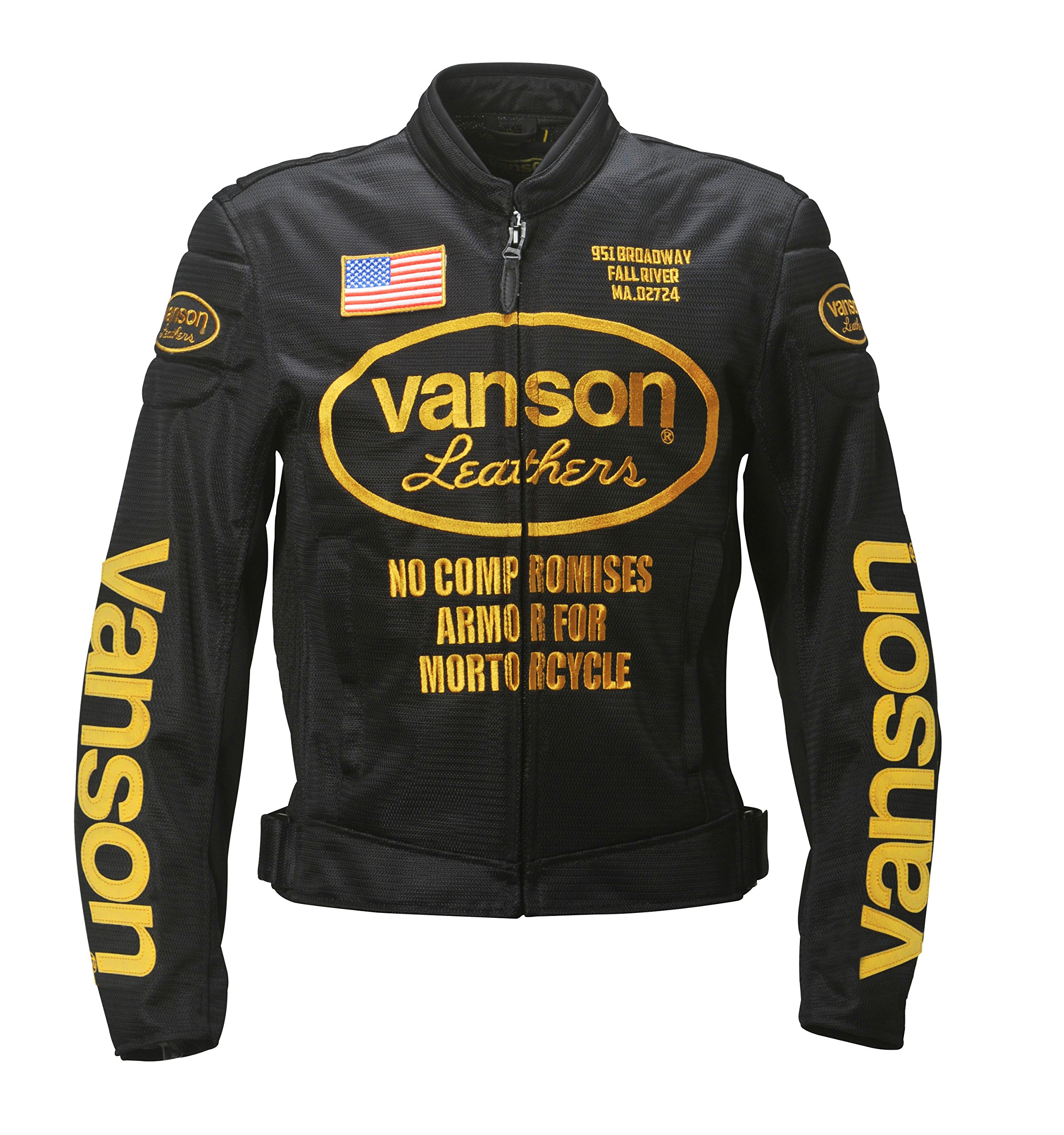 Amazon | VANSON(バンソン) ライダースメッシュジャケット BLACK