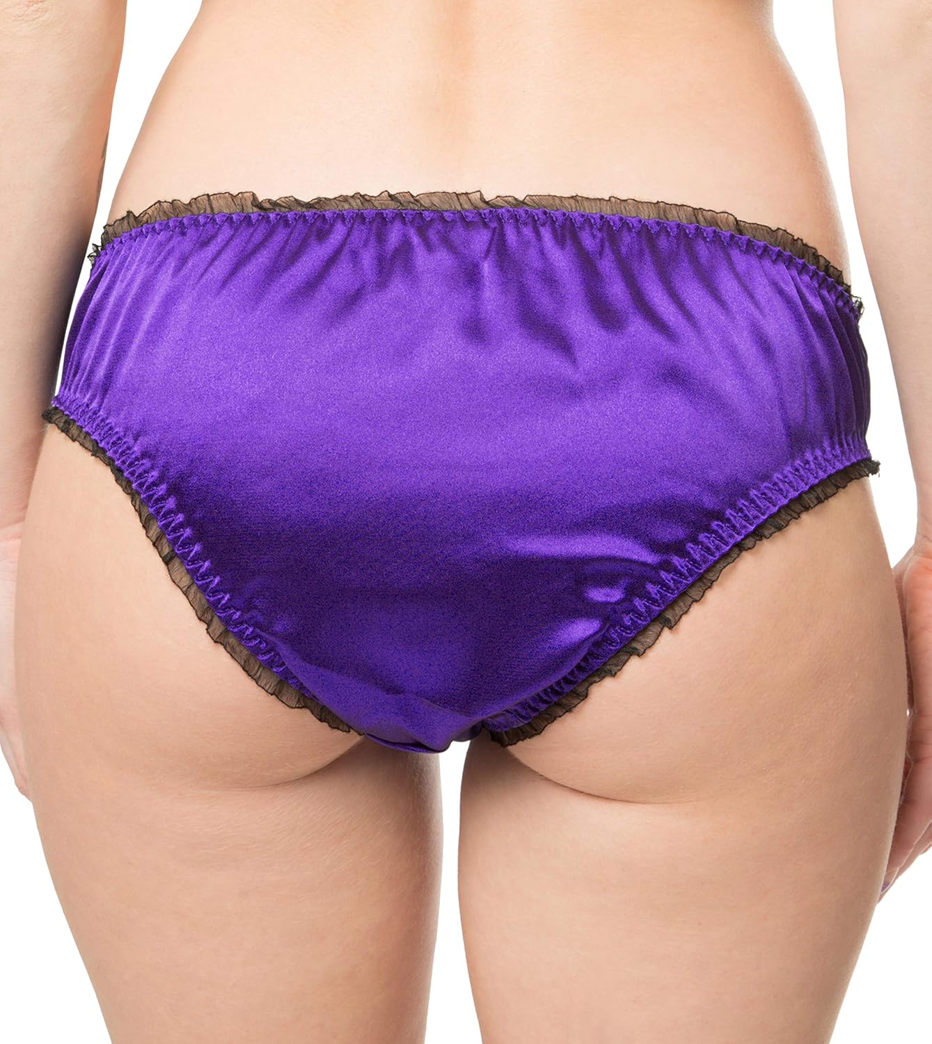 Satini Women's Tanga Bikini Lingerie Briefs Panties Satin Knickers - Image 3