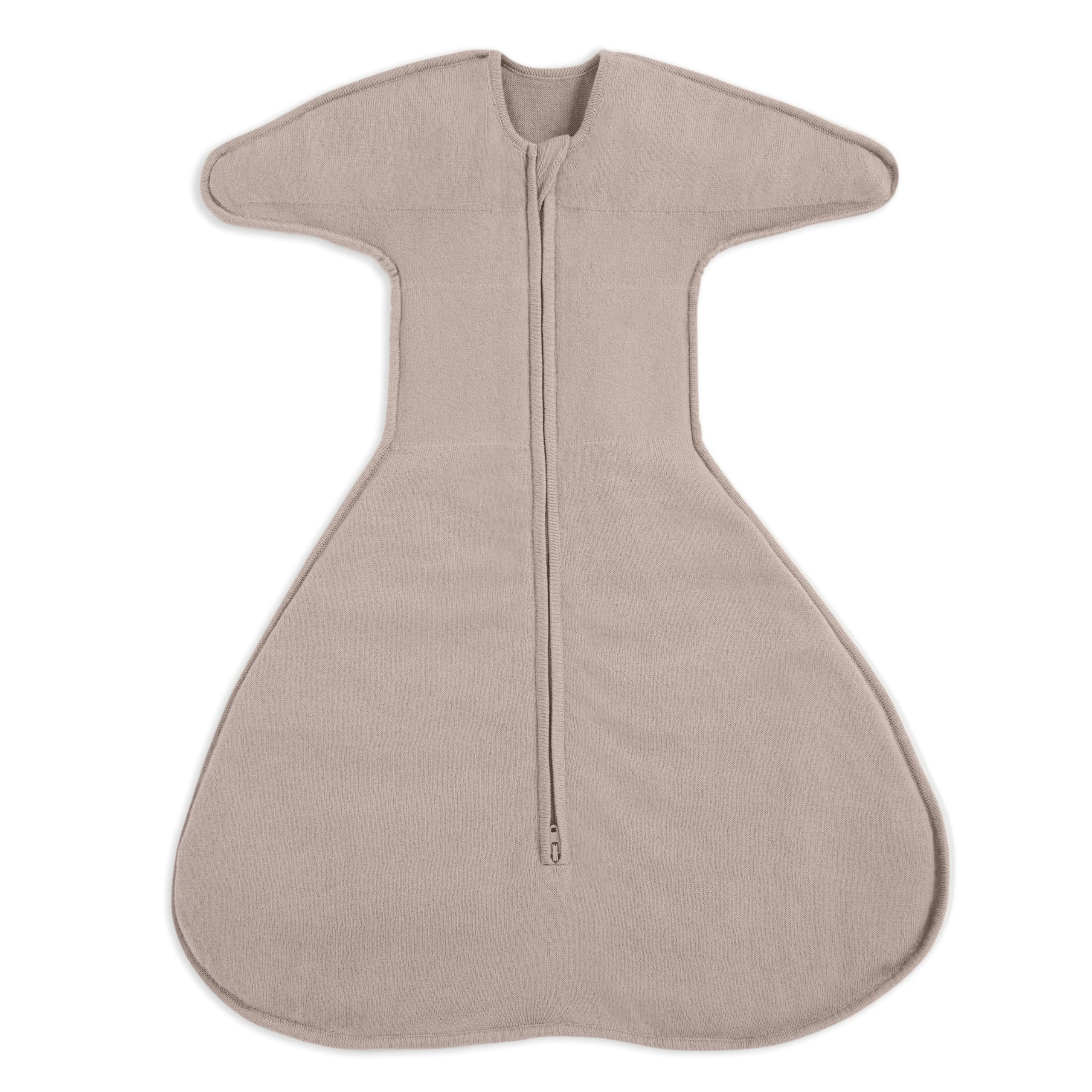 HALO Sleepsack SwaddleStretch, Arms Up or Extended Arms, Newborn Baby Swaddle, 0 – 3 Months, 0.5 TOG, Mushroom