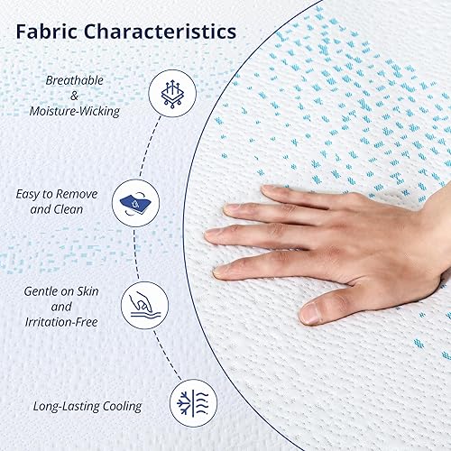 Miniatura 4 de EGOHOME Colchón King de 14 pulgadas, espuma viscoelástica de gel con carbón, sin fibra de vidrio, certificado CertiPUR-US, regula la temperatura,