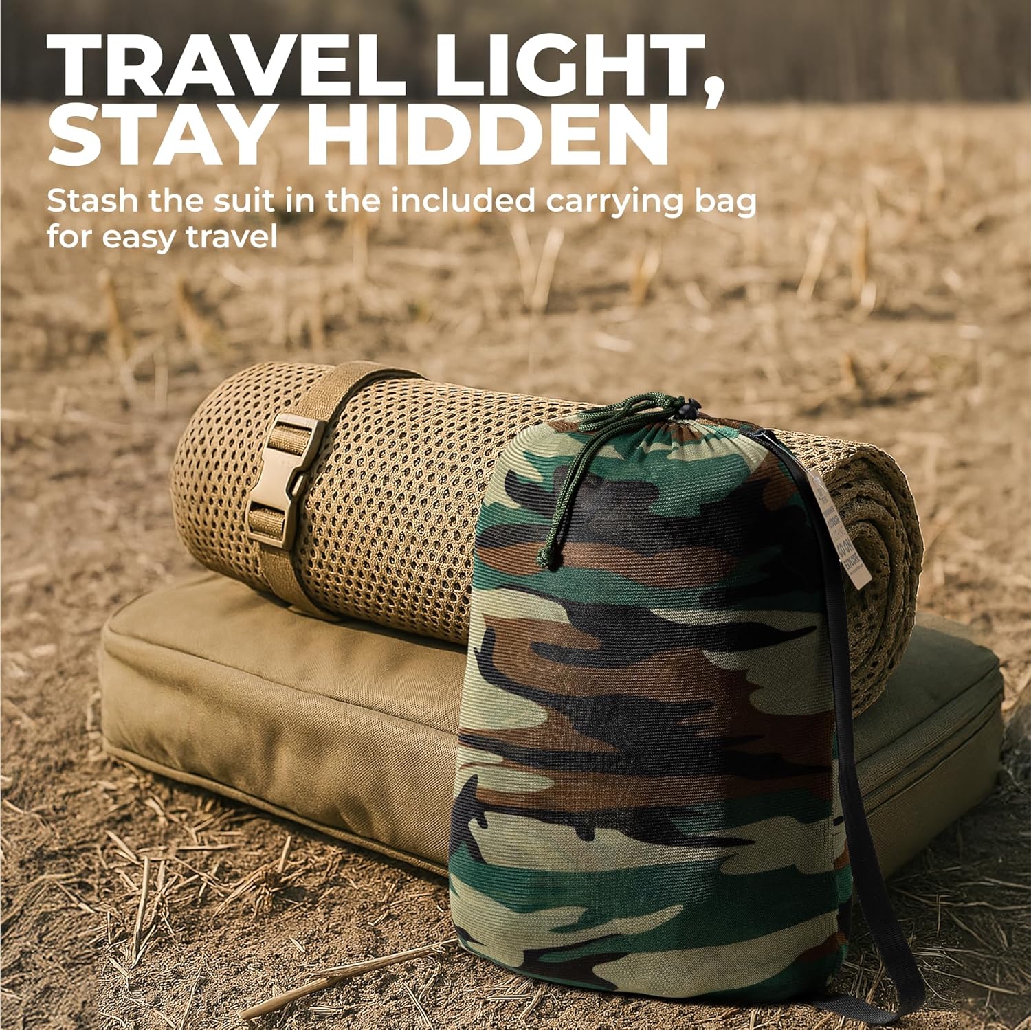 Tough Outfitters Ghillie Suit Men - Leafy Camo Outfit - Leafy Suit for Turkey Hunting - Camo Clothes - Effective Leaf Camouflage for Hunting - Bush Costume - Adult Camouflage Set