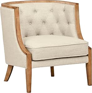 Amazon Brand – Stone &amp; Beam Laurel Rounded Accent Chair, 29.5"W, Sand