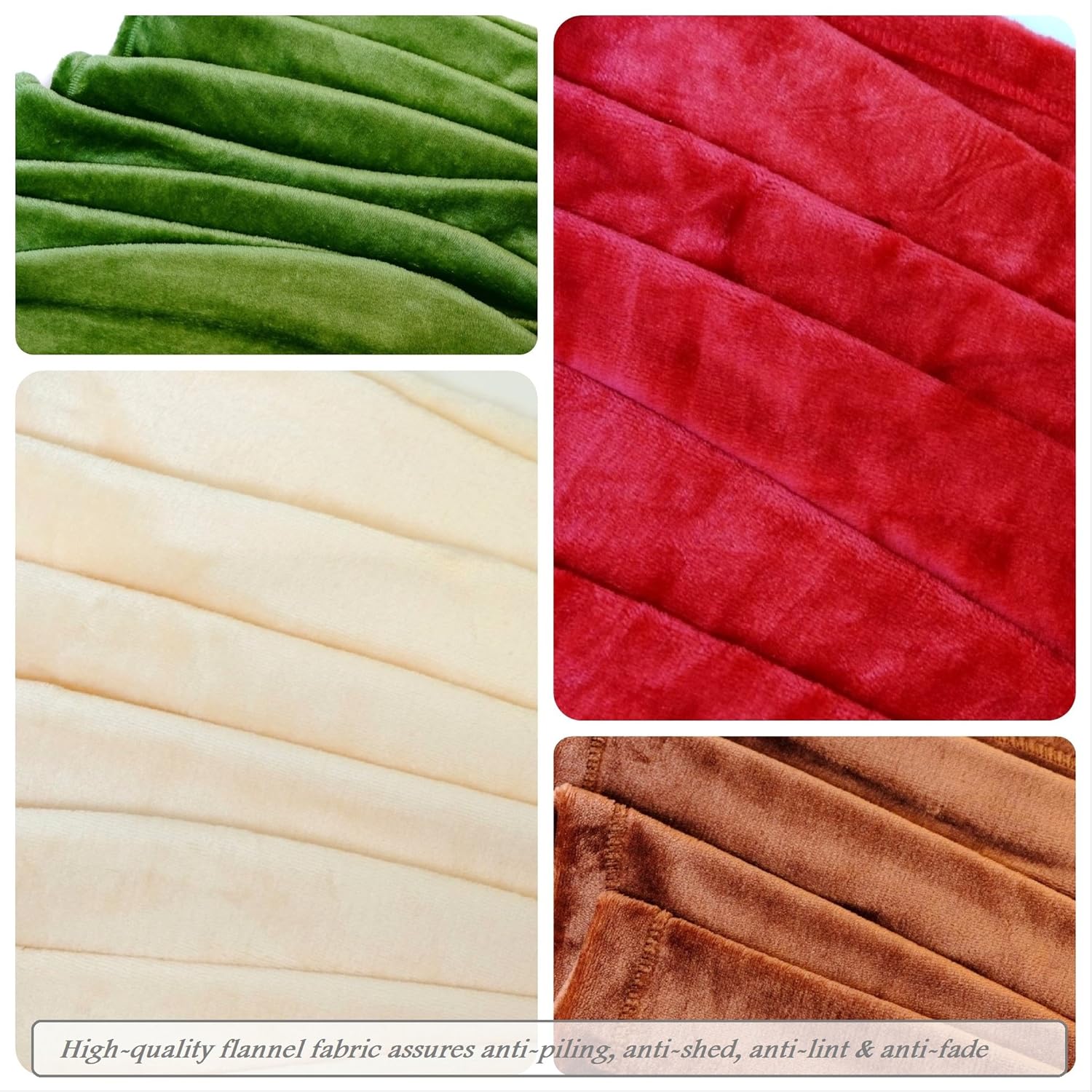 Super Soft Throw Blanket Flannel Fleece Cozy Plush Velvet Faux Fur Fluffy Lightweight Solid Smoke