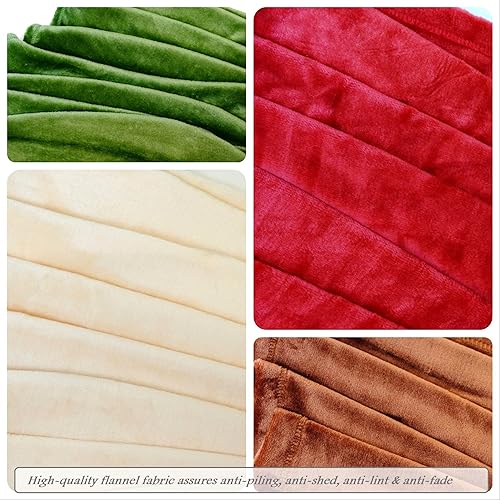 Miniatura 7 de Chiara Rose Manta súper suave de franela de forro polar de felpa acogedora de terciopelo de piel sintética esponjosa, ligera, humo sólido