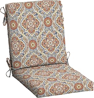 Arden Outdoor Patio Dining Chair Cushion, 20x44, Rain-Proof Seat Pad, Fa...