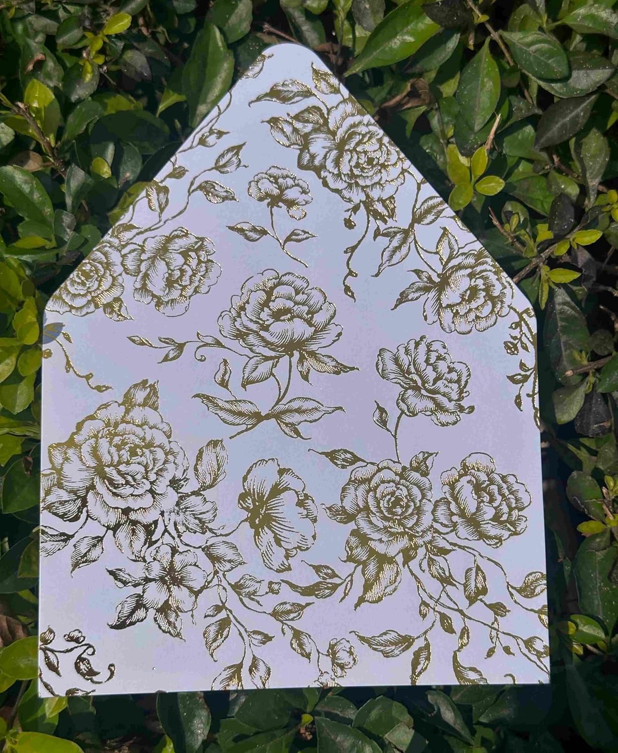 100 Pack Envelope Liners for 5x7 Insert Wedding Invitaion Wedding Invite Accessories (Gold Foil, A7 Euro Flap)