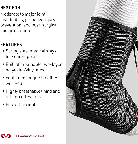 Miniatura 4 de Tobillera de la marca McDavid 199 ajustable a cordón con estancias de apoyo