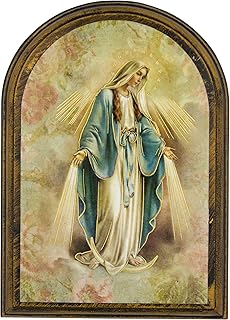 William J. Hirten Devotional Wall Plaque with Gold Highlights (Our Lady of Grace)
