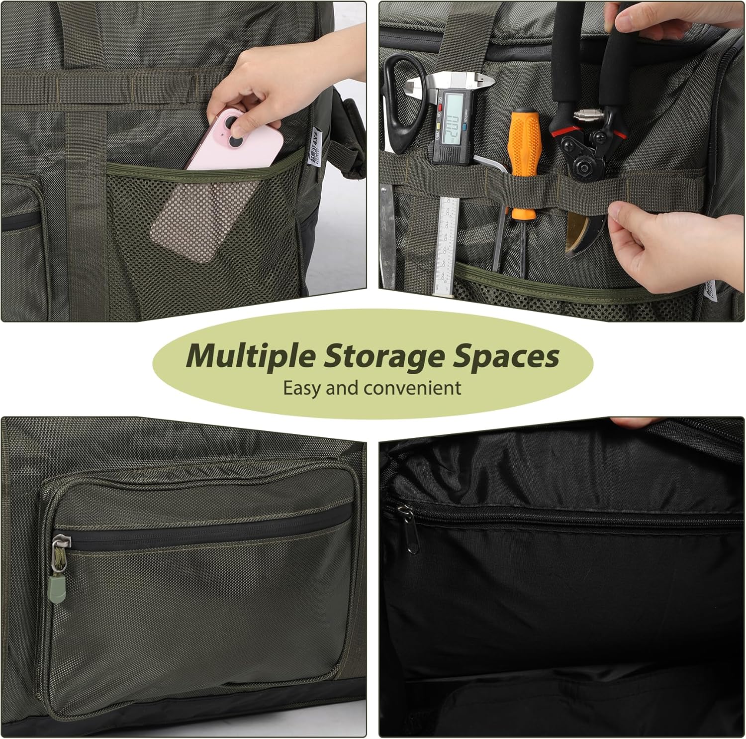 REDCAMP 85L/120L/140L Foldable Duffle Bag with Wheels, Large Travel Duffel Bag - Image 7