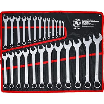 BGS Diy 1198 Combination Spanner Set SW 6-32 mm 25-Piece | Chrome vanadium steel | chrome-plated, heads polished to a high sh