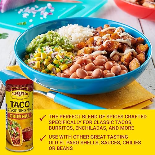 Vista 19 de Old El Paso Condimento para tacos, original, tamaño grande, 6.25 onzas (paquete de 12)