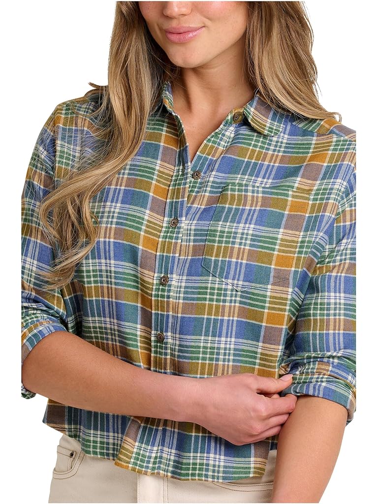 Multi Toad&Co Re-Form Flannel Boxy Long Sleeve Shirt