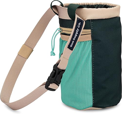 Miniatura 2 de Bolsa de tiza clásica para escalada en roca, bolsa de tiza Bouldering con cinturón de clip rápido, bolsillos con cremallera y bolsa - Equipo